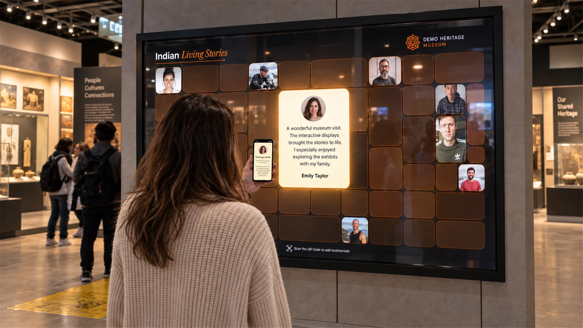 Testimonial interactive experience