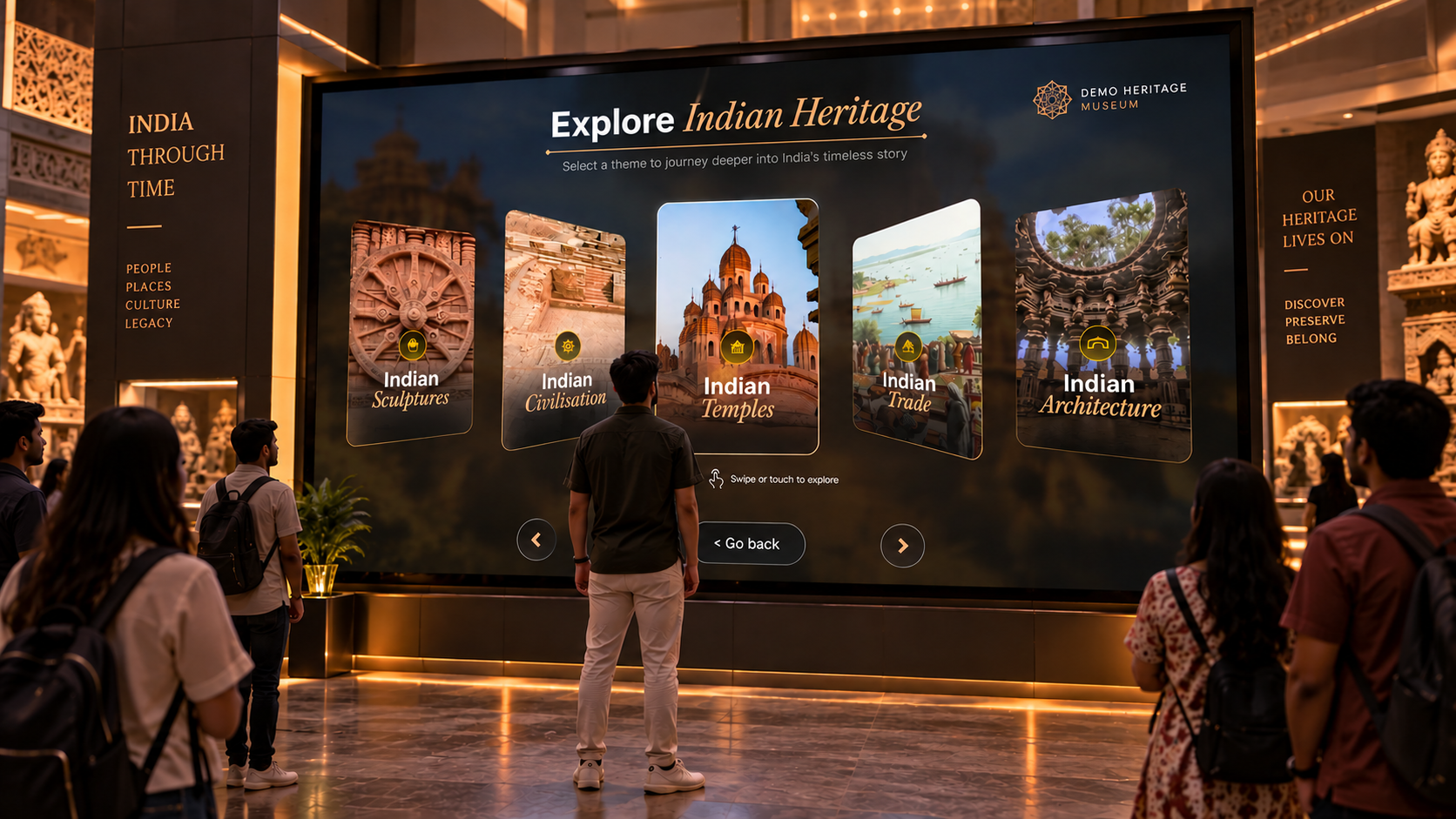Timeline interactive installation