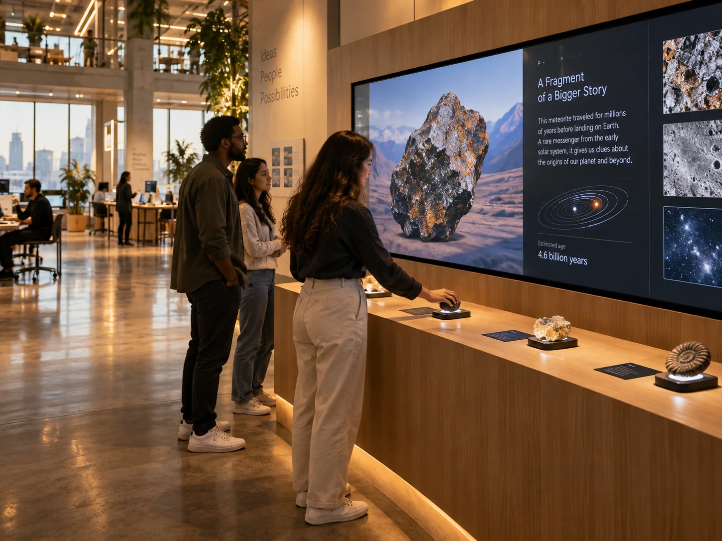 Illustrative Pick & Place installation in Innovation labs, showing visitors using the experience